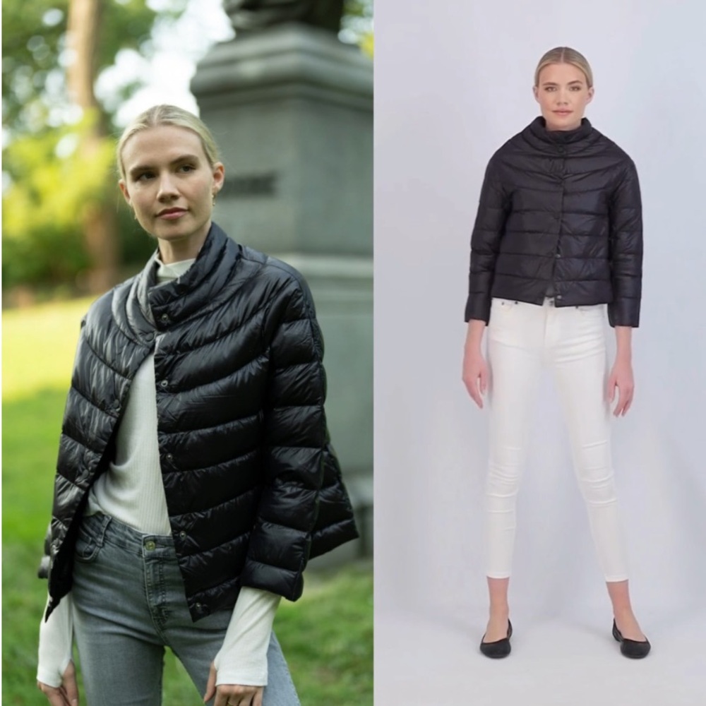 Elegant Black Puffer Jacket for Women